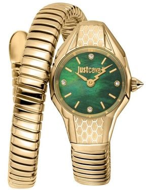 Just Cavalli Vivace Quartz Ip Stainless Steel Bracelet Watch - Metallic