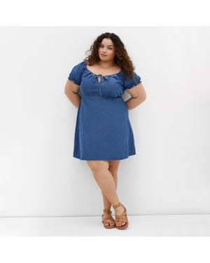 City Chic Plus Size Freya Dress - Blue