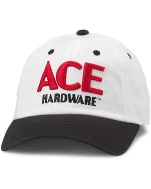 American Needle White/black Ace Hardware Ballpark Adjustable Hat - Red