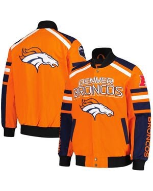 G-III 4Her by Carl Banks Denver Broncos Power Forward Racing Full-snap Jacket - Orange