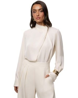 JLUXLABEL Alexa Satin Blouse - Natural