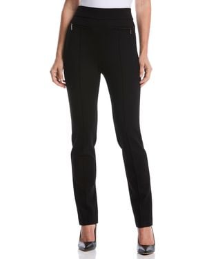 Rafaella Petite Ponte Slim Leg Pants - Black
