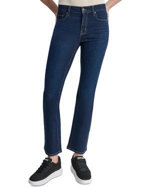DKNY Petite High-rise Bootcut Jeans - Blue
