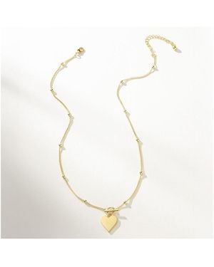 UNCOMMON JAMES 14k -plated Touch Of Love Heart Necklace - White