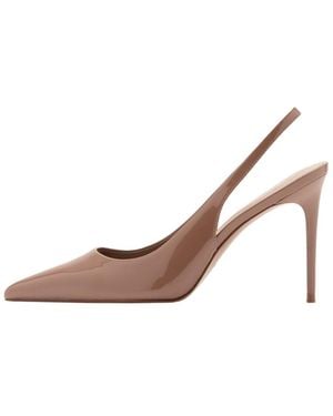 Mango Patent Heeled Shoes - Natural