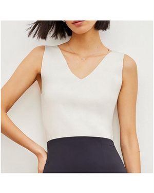 M.M.LaFleur Alecia V-neck Tank - White