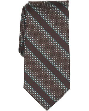 Perry Ellis Lampone Stripe Classic Tie - Gray