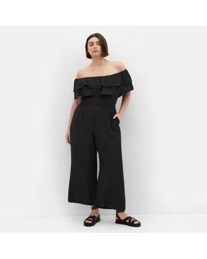 City Chic Plus Size Poppy Jumpsuit - White