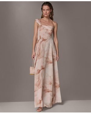 Donna Karan One-shoulder Ball Gown - Brown