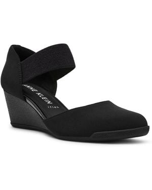 Anne Klein Tiffany Wedge Heel Pumps - Black