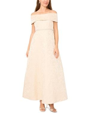 Msk Off The Shoulder Gown - Natural