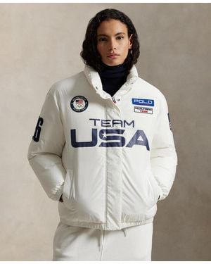 Polo Ralph Lauren Graphic Down Puffer Jacket - White