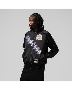 Mitchell & Ness Mark Messier New York Rangers Maxxed Out Full-zip Satin Jacket - Black