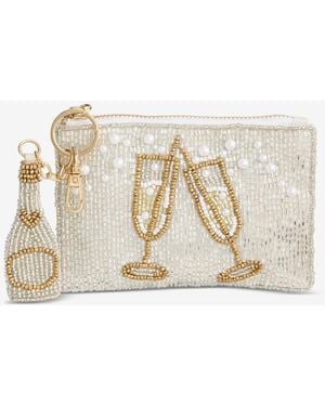 On 34th Hand Beaded Coin Purse - Natural