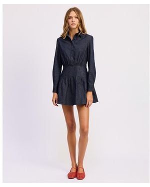 En Saison Darby Collared Mini Dress - Blue