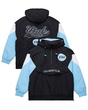 Mitchell & Ness Utah Mammoth Retro Anorak Half-zip Jacket - Blue
