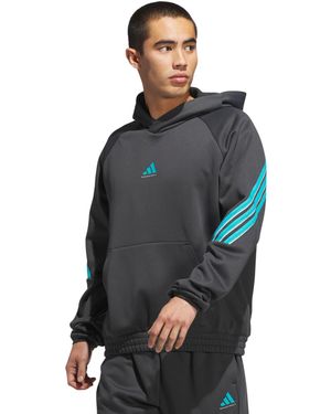 adidas Select Foundation Fleece Basketball Hoodie - Blue