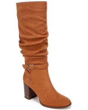 Sam & Libby Round Toe Slouchy Knee Boots - Brown