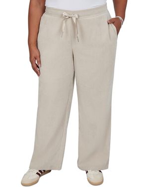 Ruby Rd. Plus Size Corduroy Wide-leg Pull-on Pants - Natural