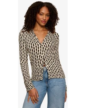 Sanctuary Juno Long-sleeve Slinky Button-up Shirt - Blue