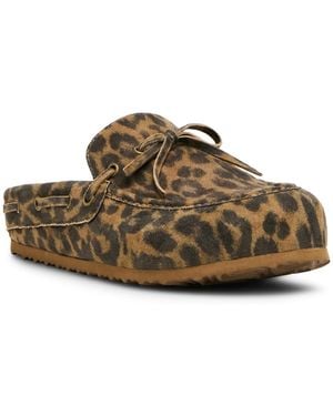 Madden Girl Paisley Moc Toe Footbed Mules Clogs - Brown