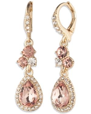 Givenchy Glass Stone Double Drop Earrings - Metallic