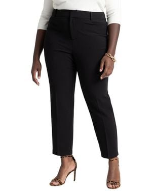 Eloquii Plus Size The 365 Semi Stretch Slim Leg Pant - Black