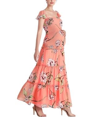 Kimi + Kai Kimi + Kai Maternity Addy Smocked Maxi Dress - Pink