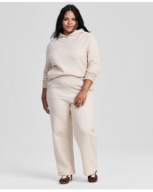 And Now This Trendy Plus Quilted Lounge Pants - Natural