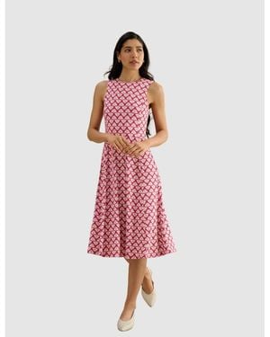 Hobbs Lisa Jersey Midi Dress - Red
