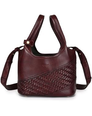 Old Trend Lily Small Handwoven Tote Handbag - Brown
