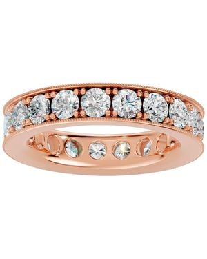 Macy's Diamond Round-cut Full Eternity Band Milgrain Ring (3 Ct. T.w. - White
