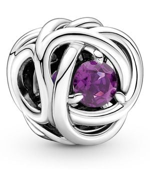 PANDORA Crystals February Eternity Circle Charm - Purple