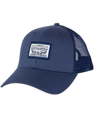 Levi's Double Horse Snapback Trucker Hat - Blue