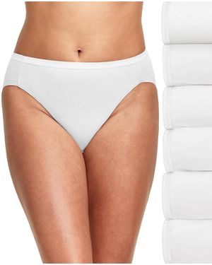 Hanes 6-pk. Ultimate Breathable High-cut Underwear 43h6cc - White