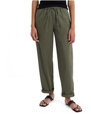 Pact Organic Cotton Peached Twill Pull-on Pant - Green