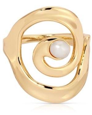 Ettika Aura Swirl Statement Ring - Metallic