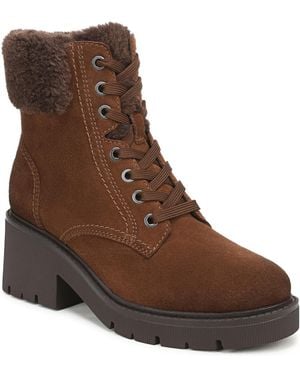 Naturalizer Jovani-cozy Round-toe Block-heel Boots - Brown