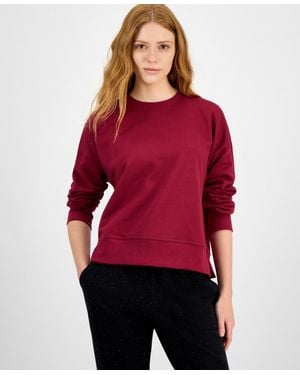 ID Ideology Crewneck Vented-hem Sweatshirt - Red
