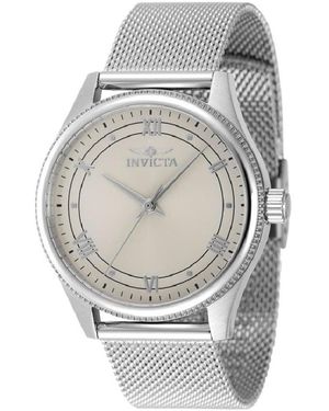 INVICTA WATCH 48486 Celestial Quartz 3 Hand Ivory Dial Watch - Metallic