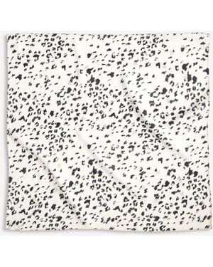 On 34th Leopard-print Scarf - White