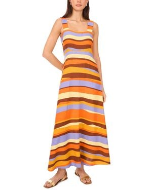 Vince Camuto Striped Square-neck Maxi Dress - Orange