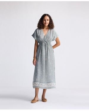 REISTOR Gathered Maxi Dress - White