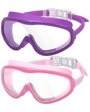 Gnuadz Swim goggles Wide View Anti-fog Mirrored Lens 2-pack - Pink