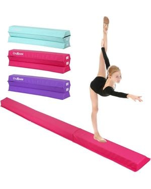Zeny 9ft Folding Kids' Gymnastics Balance Beam - Pink