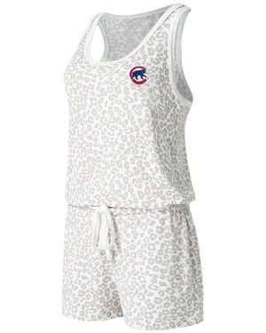 Concepts Sport Chicago Cubs Montana Hacci Knit Romper - White