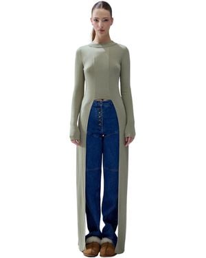 Pcfg Your Itch Tailed Knit Top - Blue