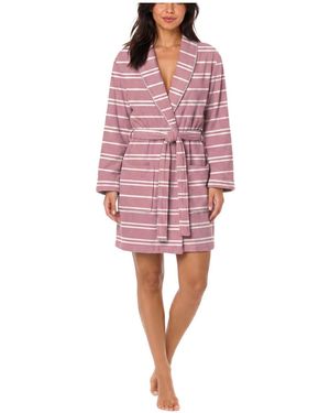 Sincerely Jules Honey Knit Shawl Tie Front Robe - Pink