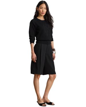 Ralph Lauren High-rise Double-faced Bermuda Shorts - Black