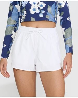 Lands' End 3" Packable Cover-up Swim Shorts - White